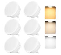 YindaLux Lot de 6 module LED Dimmable ø50x23mm pour spots encastrables 4.9W 500LM 3CCT Blanc chaud 3000K Blanc naturel 4000K Blanc froid 6500K Le module étanche IP44 120° remplace ampoules GU10 MR16