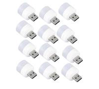Yindhgdr 12 Pièces Mini Lampe à Prise USB 5V Super Protection des Yeux Livre Lumière Ordinateur Alimentation Mobile Charge USB Petite Lumière LED,D