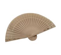 Yindhgdr Mode Mariage Main Parfumée Fête Sculpté Éventail Pliant Chinois en Bois Vintage Creux Antiquité E