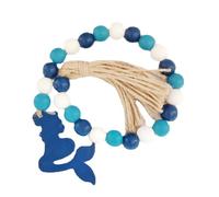 Yindhgdr Perles Décor de Style Méditerranéen Guirlande de Perles en Bois Océan Guirlande de Perles en Bois de Plage Collations Décorations D'Été Facile à Installer Facile à Utiliser A