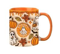 Yindhgdr Tasse à Café 3D Halloween Tasse à en Céramique avec Poignée Tasse à Thé Effrayante de 350 ML pour Table à Manger à L'École à SP-3
