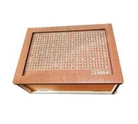 Yindhgdr Tirelire en Bois pour Enfants et Adultes, Tirelire Réutilisable avec Compte à Rebours et Objectif d'argent, Challenge 2000