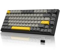 YINDIAO Ajazz AK820PRO Clavier Mécanique avec écran Smart TFT et Knob,sans Fil 2,4G/BT5.1/USB-C Filaire,Disposition ANSI 75%,Hot Swappable,Rétroéclairage RVB,Commutateur Linéaire,pour PC,Mac (Gris)