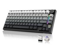 YINDIAO ATTACK SHARK X820 Ultra Gasket Clavier Mécanique avec écran TFT et Knob, Disposition ANSI 75%, 2,4GHz/BT/Filaire, 5 Mousses Insonorisantes, Hot-Swap, pour PC, MAC (Moonlight, Cadeau Switch)