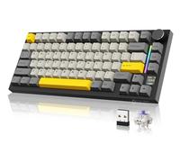 YINDIAO ATTACK SHARK X820 Ultra Gasket Clavier Mécanique avec écran TFT et Knob, Disposition ANSI 75%, 2,4GHz/BT/Filaire, 5 Mousses Insonorisantes, Hot-Swap, pour PC, MAC (Noir, Cadeau Switch)