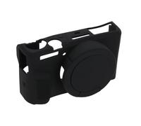 YINETTECH 1 étui de protection en silicone souple pour appareil photo numérique avec capuchon d'objectif amovible compatible avec Canon Powershot G7X III Noir