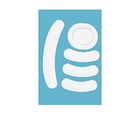 YINETTECH 1 jeu de patins à souris compatibles avec Logitech G Pro sans fil souris de jeu à bords arrondis et bords incurvés Accessoires de souris 0,8 mm Blanc