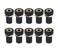 YINETTECH 10pcs 3,5mm Femelle Mono Montage sur Panneau Jack avec Écrous 3,5mm Mono Jacks Montage sur Panneau Connecteurs à Souder Accessoires pour Lecteurs CD Ordinateurs Portables Numériques DVD