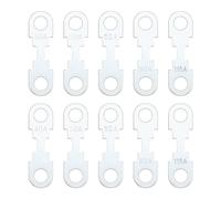 YINETTECH 10pcs Bande de Fusible Plate Ton Argent en Alliage de Zinc Lame de Rechange Bande de Fusible DC 32V Compatible avec Opel Compatible avec VW (40A 50A 60A 80A 110A Chaque 2 Pièces)