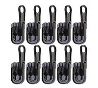 YINETTECH 10pcs Fermetures à Glissière 5# Remplacement Réversible Tire Curseurs Fermetures Éclair avec Kit d'arrêt en Forme de U pour Tentes Extérieures 37x12mm, Noir
