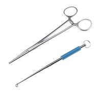 YINETTECH 1PC Pince de Pêche Droite et 1PC Dissolvant de Crochet de Pêche en Acier Inoxydable Outil d'appât de Pêche pour Décrocher Poisson Enlever Carpe Brochet