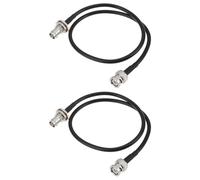 YINETTECH 2 Câbles D'extension pour Récepteur de Microphone sans Fil 0,5 M Connecteurs BNC Mâle Et Femelle Compatible avec Nu RU IEM Systèmes sans Fil
