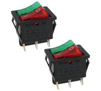 YINETTECH 2 Interrupteurs à Bascule 6 Broches KCD8-21 Rouge + Vert Double Interrupteur D'alimentation pour Bateaux 15 A 230 V / 30 A 125 V pour Automobiles Et Navires