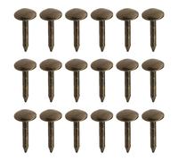 YINETTECH 200pcs Clous Ronds à Tête Bombée pour Meubles en Laiton Antique Clous de Canapé Rivets Épais en Métal Attaches pour Tambour de Meubles Décor de Porte en Bois 6x12mm