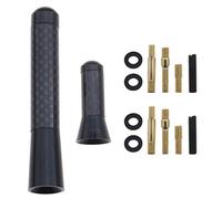 YINETTECH 2pcs Antenne de Mât de Voiture Adaptateur Universel 2 et 3.5 Pouces Automatique Radio FM AM Antennes Courte avec Vis