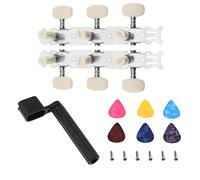 YINETTECH 2pcs Mécaniques pour Guitare Classique Accordeurs de Clés avec Enrouleur de Cordes de Guitare et Médiators Guitare Acoustique Mécaniques de Guitare Accordage Accessoire Mécanique