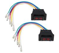 YINETTECH 2X Interrupteurs de Lève-vitre électrique de Voiture à 5 Fils 41 X 26 X 21 Mm 12 V/24 V 20 A avec Indicateur LED Compatible avec Voitures