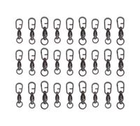 YINETTECH 30x émerillons à Roulement à Billes de Pêche avec Anneaux Fendus Ovales pour Leurres à Anneau Fendu d'eau Douce Et d'eau Salée Connecteur à Pression Haute Résistance Connecteur Rapide