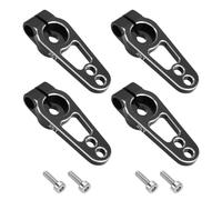 YINETTECH 4Pcs 25T Bras de Klaxon Servo Bras en Alliage Aluminium Bras Direction Simple Face Filetage M3 pour Voiture RC à L'échelle 1/10 Compatible avec Futaba Les Servomoteurs Noir