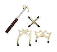 YINETTECH 4pcs Queue de Billard avec Tête de Pont Support Rétractable Queue de Billard Amovible Bâton Forme Différente Accessoire Queue de Billard