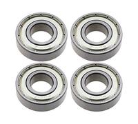 YINETTECH 4pcs Roulement à Billes à Gorge Pofonde 6001ZZ Double Scellé pour Machines de Génie Construction Agricole