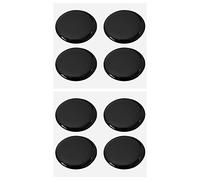 YINETTECH 8pcs Serrure de Porte Voiture Autocollants de Trou de Serrure Anti-Rouille Capuchon de Protection Garniture Époxy Autocollant Couverture Auto-adhésif de Voiture Extérieur 20mm, Noir