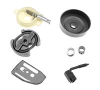 YINETTECH Ensemble avec 7pcs Kit d'engrenage à Vis sans Fin de Pompe à Huile de Roulement Tambour d'embrayage 530 06 93-42/530069342 Compatible avec Husqvarna 36 41 136 137 141 142 Tronçonneuse