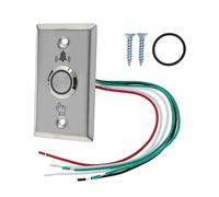 YINETTECH Interrupteur à pression étanche avec LED NO&NC 304 en acier inoxydable sans fil 12 V Bouton lumineux Flash LED 87 x 51 mm