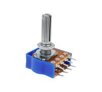 YINETTECH Lot de 1 potentiomètre de volume double gang A250K 8 broches 6 mm compatible avec Marantz