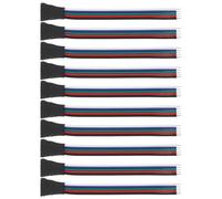 YINETTECH Lot de 10 Connecteurs LED RGBW 5 Broches Fiche Femelle 2,54 Mm 25 V pour Bande Lumineuse 10 Cm