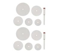 YINETTECH Lot de 10 lames de scie à tronçonner en acier inoxydable de 16 mm, 18 mm, 22 mm, 25 mm, 32 mm de diamètre avec 2 mandrins de 3 mm, compatibles avec les outils rotatifs D-Remel