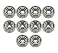 YINETTECH Lot de 10 roulements à billes 626Z 19 x 6 x 6 mm en acier pour skateboards, patins à roulettes, scooters, argenté
