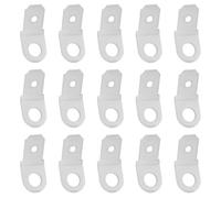 YINETTECH Lot de 100 connecteurs de terre M4 de 6,3 mm - Cosses de câble à sertir - Connecteur plat nu Ø 4,0 mm - Laiton galvanisé non isolé pour voiture