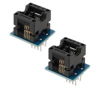 YINETTECH Lot de 2 adaptateurs de programmation SOP8 SOIC8 SO8 SOP8 SOP8 vers DIP8 Module convertisseur de prise IC 24 x 20 mm Convertisseur de prise 150 mm