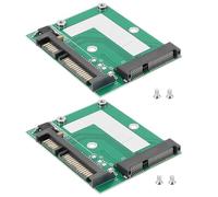 YINETTECH Lot de 2 adaptateurs mSATA vers SATA 3.0 SSD Mini PCI-E SSD vers SATA 2,5" avec vis pour ordinateur portable, lecteur DVD