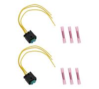 YINETTECH Lot de 2 boîtiers de prise à 3 broches avec kit de réparation de câble 61130141152 61132359998 compatible avec BMW pour PDC ESP DWA