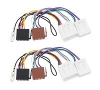 YINETTECH Lot de 2 câbles adaptateur autoradio 16 broches ISO faisceau compatible avec Mazda jusqu'à 2000