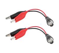 YINETTECH Lot de 2 câbles de test BNC femelle vers pince crocodile 30 VAC/60 VDC 5 A BNC pour vidéosurveillance multimètre, 170 mm