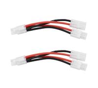 YINETTECH Lot de 2 Connecteurs de Câble Parallèle pour Modèle de Voiture RC Compatible avec T-Amiya LiPo 14 AWG Longueur 13 Cm Connecteur Mâle Femelle pour Charge de Batterie Lipo de Voiture RC
