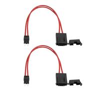 YINETTECH Lot de 2 connecteurs porte-fusibles de voiture 32 V 20 A 16 AWG robustes pour véhicule avec 4 fusibles 20 A (23 cm, S)