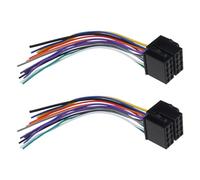 YINETTECH Lot de 2 Connecteurs Pré-câblés ISO Femelle 16 cm Prise Femelle ISO Faisceau de Câblage Compatible avec Volkswagen Compatible avec Sagitar Compatible avec Magotan
