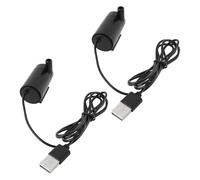 YINETTECH Lot de 2 mini pompes à eau submersibles USB CC 3-5 V 1 A en PVC pour aquarium, bassin, fontaine, jardin, noir