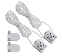 YINETTECH Lot de 2 poulies pour store romain - Mécanisme de chaîne, commande directe d'extrémité de store avec chaîne à billes blanche de 2 m