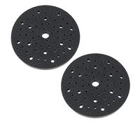 YINETTECH Lot de 2 tampons de ponçage en éponge souple de 150 mm avec 53 trous pour coussin de ponceuse - Résistant aux chocs - Disques de ponçage à crochet et boucle de rechange