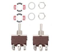 YINETTECH Lot de 2PCS Interrupteurs à Bascule Momentanés DPDT à 6 Broches 3 Positions ON-Off-ON pour Inversion de Polarité Du Moteur 20A 125V AC 15A 250V AC Contrôle de Polarité Du Moteur