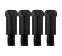 YINETTECH Lot de 4 adaptateurs de rétroviseur de moto M10 vers M10 dans le sens des aiguilles d'une montre - Adaptateur fileté - 42,9 x 13,7 mm - Vis de réglage de la hauteur - Noir