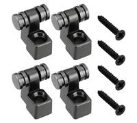YINETTECH Lot de 4 arbres à cordes à double rouleau avec vis de montage pour guitares électriques compatibles avec Stratocaster Telecaster Telecaster Noir