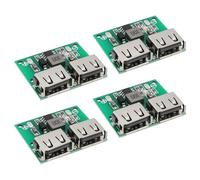 YINETTECH Lot de 4 Convertisseurs Abaisseurs USB Double 9 V 12 V 24 V à 5 V 3 A Module de Charge Convertisseur Abaisseur de Puissance Régulateur de Tension Modules de Chargeur de Voiture DIY