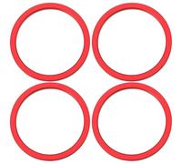 YINETTECH Lot de 4 entretoises de pédalier en aluminium de 2,5 mm compatibles avec Shimano, compatibles avec SRAM 24 mm, tige externe de 24 mm, noir et rouge