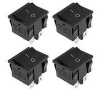 YINETTECH Lot de 4 interrupteurs à bascule 22 x 19 mm 6 A/250 V DPST KCD5 ON OFF Convient pour bateau à moteur RV voiture